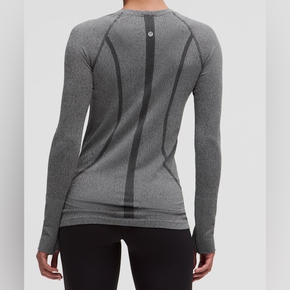 LuluLemon Swiftly Tech Long-Sleeve Glitter Shirt 2.0 Hip Length - Picture 2 of 6